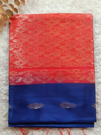 AA40 Blue color UPPADA Handloom Silk Saree