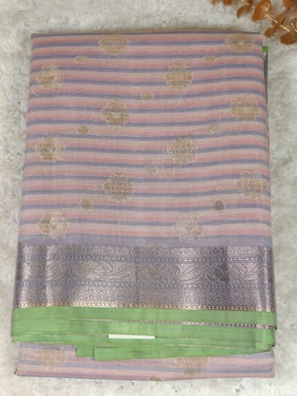 AA96-Graceful Lavender Pink Banaras Soft Katan Silk Saree