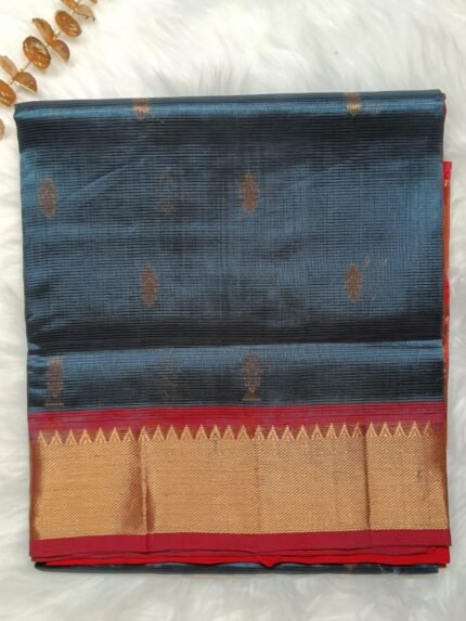 AA18-Grey Color Mangalagiri Handloom Silk Cotton Saree