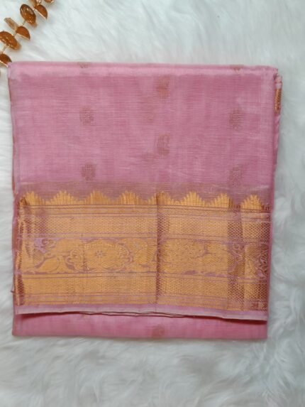 AA20-Baby Pink Mangalagiri Handloom Saree
