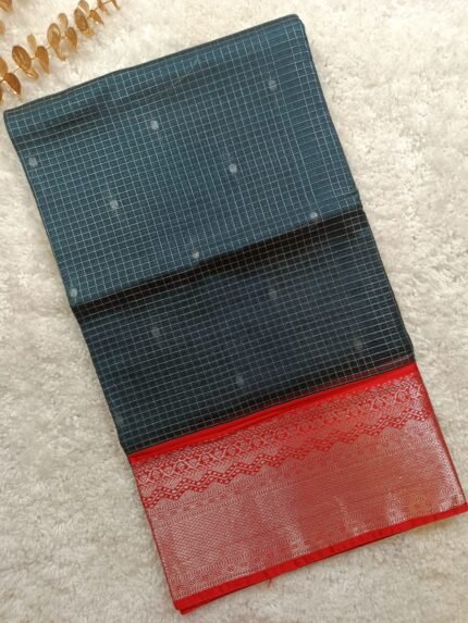 AA63-Rich Navy blue color Mangalagiri Handloom Saree