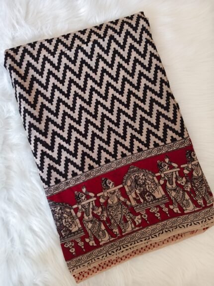 AA129 PURE KALAMKARI COTTON SAREE