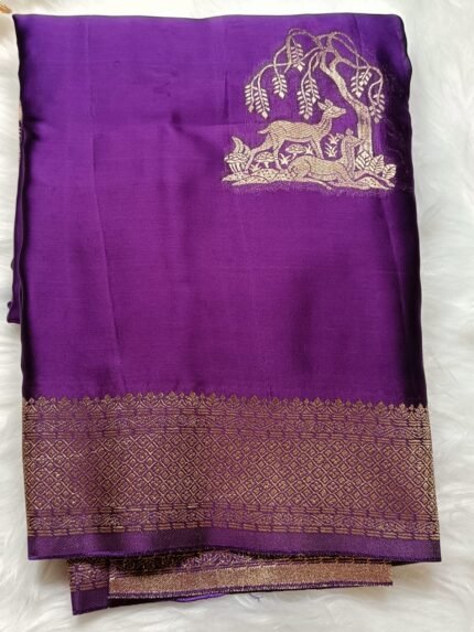 AA201 Voilet Fancy Saree